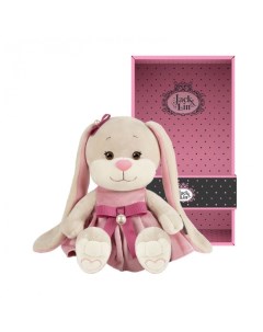 Мягкая игрушка Зайка в платьице с розовым поясом 20 см Jack&lin