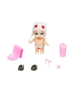 Игровой набор OLY Кукла в бутылочке шапочке ушанке с животным и аксессуарами ВВ3854 Bondibon