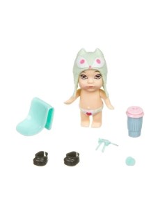 Игровой набор OLY Кукла в бутылочке шапочке ушанке с животным и аксессуарами ВВ3853 Bondibon