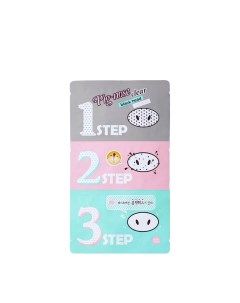 Трехступенчатый уход для очищения пор Pig Nose Clear Black Head 3 Step Kit 7 гр Holika holika