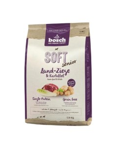 Soft Senior корм для возрастных собак с козлятиной и картофелем 2 5 кг Bosch