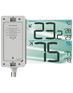 Термометр гигрометр с дисплеем 01078 белый прозрачный Rst