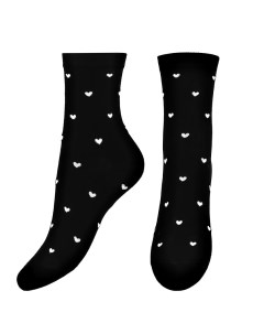 Носки Black with white heart р р единый Socks