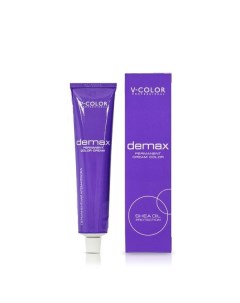 Перманентная крем краска для волос Demax 8040 4 0 Коричневый 60 мл Базовые оттенки V-color (россия)