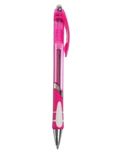 Ручка шариковая со стираемыми чернилами 0 5 мм стержень синий корпус розовый тонированный с резиновы Nnb