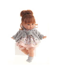 Кукла озвученная Ава в сером мягконабивная 30 см Munecas antonio juan