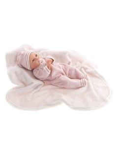 Кукла озвученная Бимба на розовом одеяло мягконабивная 37 см Munecas antonio juan