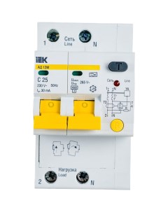 Дифференциальный автоматический выключатель тока Iek