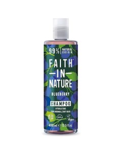 Шампунь для волос увлажняющий с экстрактом черники для нормальных и сухих волос 400 Faith in nature