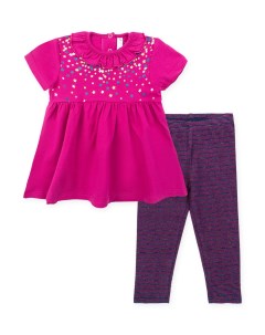 Комплект трикотажный для девочек туника брюки леггинсы Playtoday baby