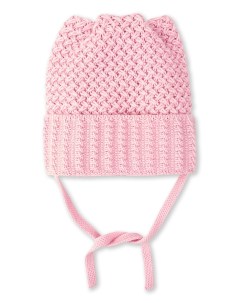 Розовая вязаная шапка для девочки Playtoday baby
