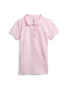 Розовая футболка поло для девочки School by playtoday