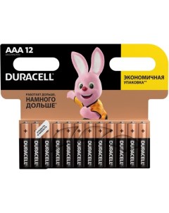 Батарейка алкалиновая Basic AAA LR03 12 шт Duracell