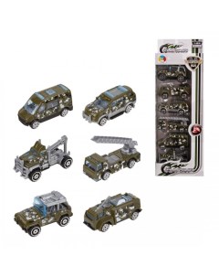 Игровой набор Военный с 6 тью машинами Наша игрушка