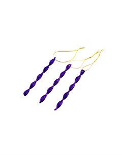 Набор украшений елочных Сосульки пластик фиолетовый 3шт Нет марки