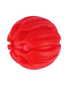 Игрушка для собак Мяч светящийся 6 см красный Petmax