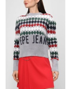 Пуловер с принтом и логотипом Pepe jeans