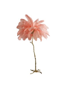 Торшер OSTRICH FEATHER BRFL5014 pink antique brass Delight collection