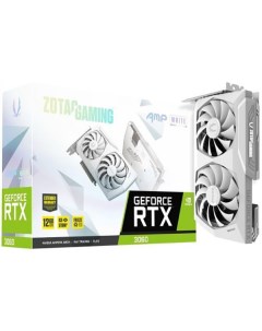 Видеокарта Zotac GAMING GeForce RTX 3060 AMP White Edition 12Gb ZT A30600F 10P