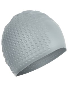 Шапочка для плавания взрослая массажная силиконовая обхват 54 60 см цвет серый Onlytop