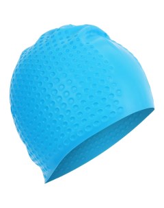 Шапочка для плавания взрослая массажная силиконовая обхват 54 60 см цвет голубой Onlytop
