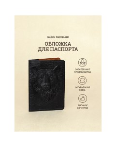 Обложка д паспорта 10 1 1 14 см нат кожа 3d конгрев медведь черный Nobrand
