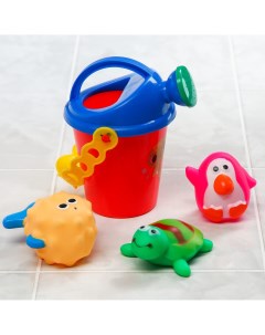 Набор игрушек для игры в ванне лейка 3 пвх игрушки виды и цвет сюрприз Крошка я