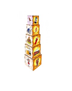 Деревянная игрушка Кубики пирамидки Профессии Ань-янь