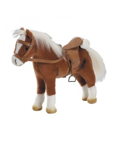 Мягкая игрушка Коричневая лошадь с седлом и уздечкой 40 см Gotz