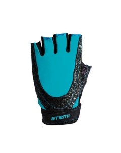 Перчатки для фитнеса AFG06BE черно голубые Atemi
