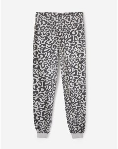 Серые пижамные брюки Jogger с леопардовым принтом Gloria jeans