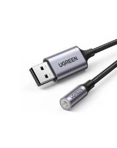 Аксессуар CM477 USB 2 0 to 3 5mm 0 25cm Dark Grey 30757 Ugreen