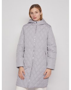 Утеплённое стёганое пальто с капюшоном Zolla
