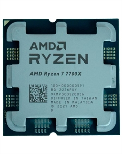 Процессор AMD Ryzen 7 7700X, 4.5ГГц, (Turbo 5.4ГГц), 8-ядерный, L3 32МБ, Сокет AM5, OEM Amd