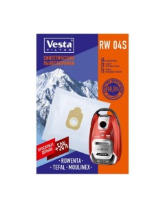 Мешок для пылесоса RW 04 S синтетический 4 шт 2 фильтра Vesta filter