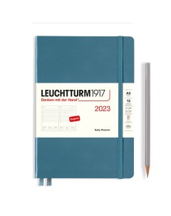 Ежедневник датир Medium A5 на 2023г дни с расписанием 232 л тв обл цвет Синий К Leuchtturm1917