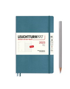 Еженедельник датир Paperback B6 на 2023г 72л м обл цвет Синий Камень Leuchtturm1917