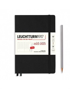 Еженедельник Medium A5 на 2022 2023г 18мес дни с расписанием твердая обложка цвет Leuchtturm1917