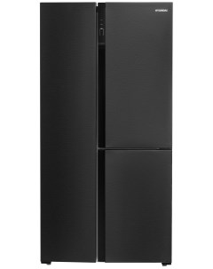 Холодильник Side by Side CS5073FV черная сталь Hyundai