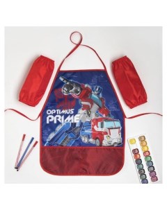 Набор детский для творчества Optimus Prime трансформеры Фартук 49х39 см и нарукавники Hasbro