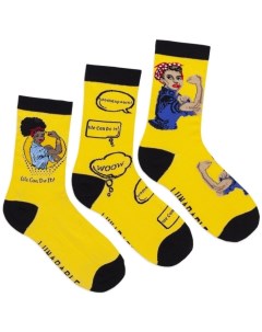 Комплект женских носков с принтом 040 3 пары Lunarable