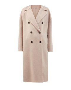 Кашемировое пальто ручной работы с цепочкой Мониль на спинке Brunello cucinelli