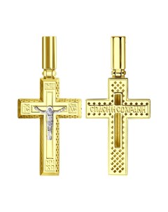 Крест из комбинированного золота Sokolov