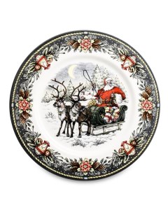 Тарелка обеденная Сани Деда Мороза 28 см Royal stafford