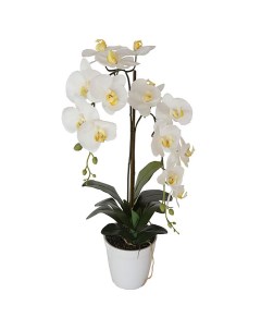 Растение искусственное Орхидея белая в горшке Garda decor