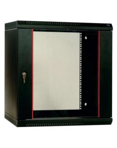 Шкаф настенный 15U ШРН Э 15 500 9005 600х520mm дверь стекло черный Цмо