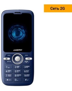 Мобильный телефон B240 Linx 32Mb синий моноблок 2Sim 2 44 240x320 0 08Mpix GSM900 1800 FM microSD Digma