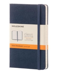 Блокнот CLASSIC MM710B20 Pocket 90x140мм 192стр линейка твердая обложка синий сапфир Moleskine