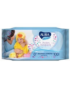 Влажные салфетки для детей Ultra Comfort 0 100 шт Гигиена Aura