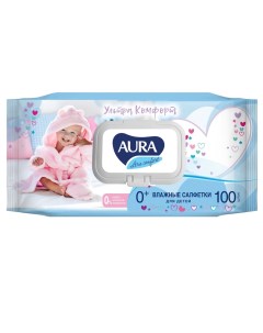 Влажные салфетки для детей Ultra Comfort с экстрактом алоэ и витамином Е 0 100 шт Гигиена Aura